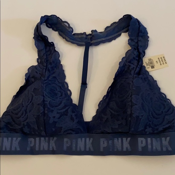 VS Pink Lace Halter Bralette size large - Picture 1 of 2
